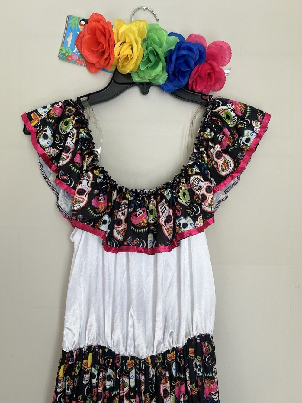Day of the Dead Catrina Full Length Women's Dress Costume One Size W/head Piece
